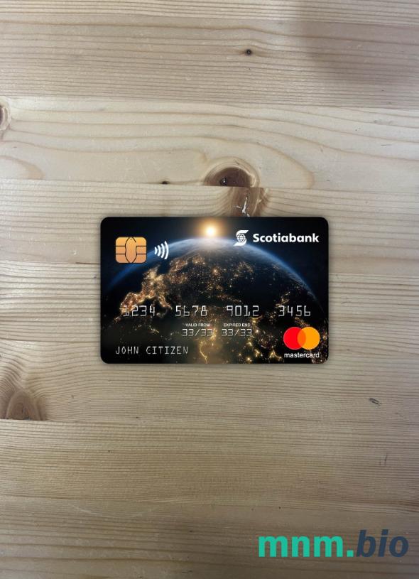 Hong Kong Scotiabank wygląd zdjęcia mastercard skan PSD + zdjęcie